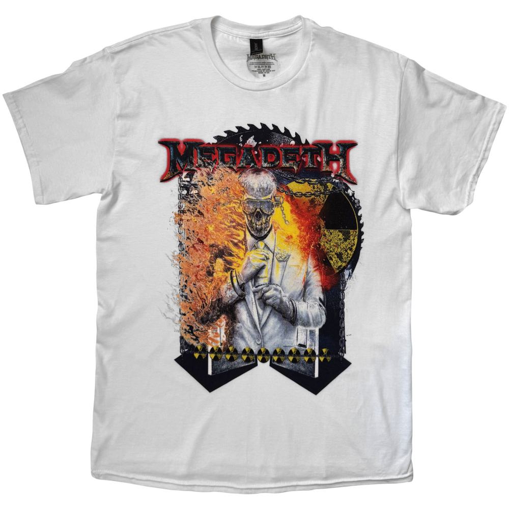 Megadeth - Vic Sawblade Heren Tshirt - Wit